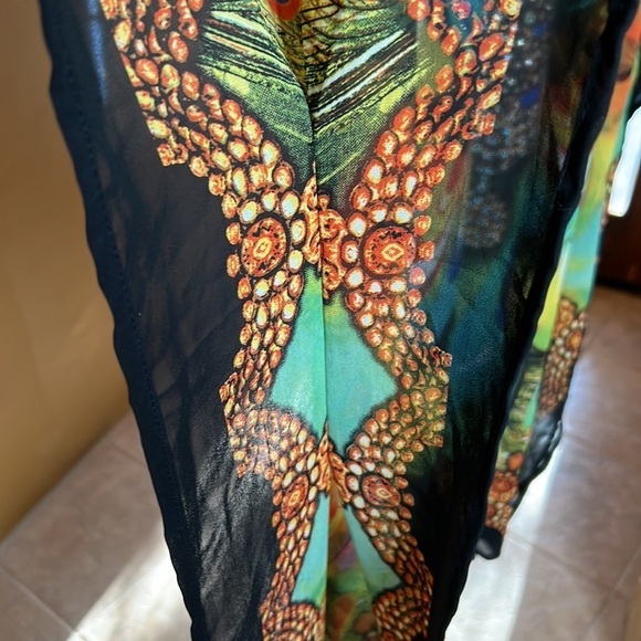 Indian Bazaar Vintage Peacock Jeweled Kaftan Free Size - Picture 9 of 9